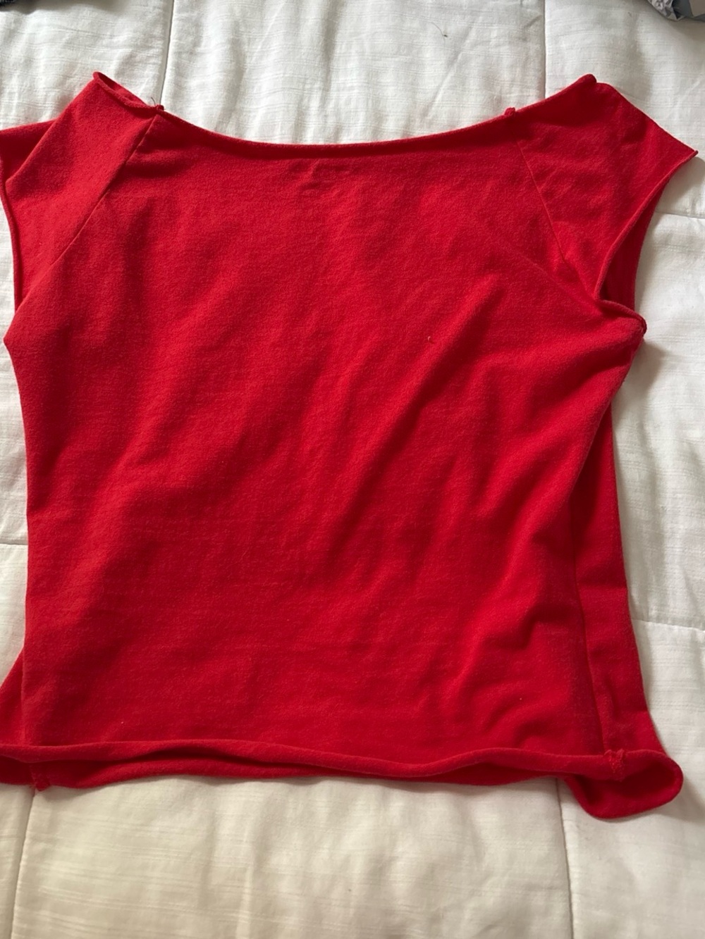 urban outfitters Women's Red Boatneck Short Sleeve Top